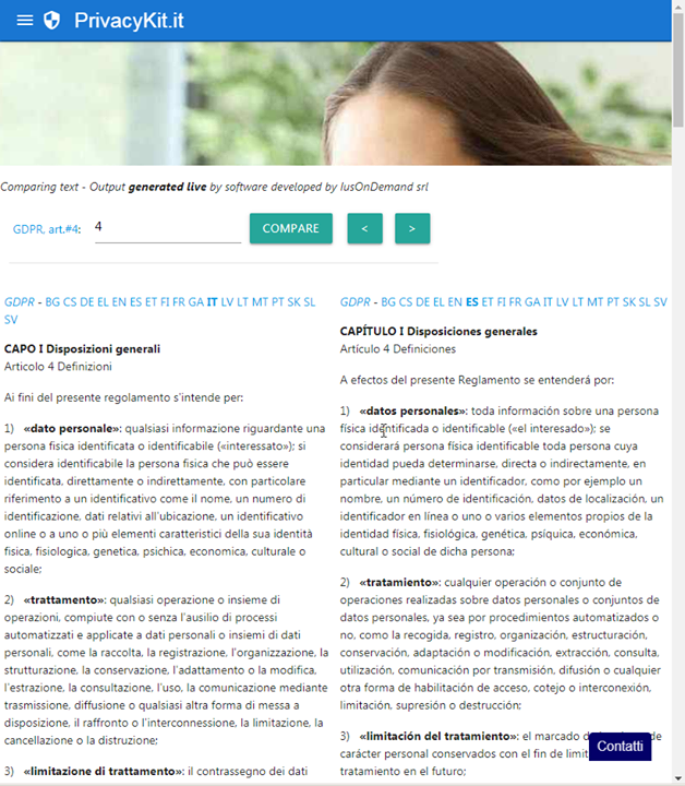 GDPR - compare official translations (output generated in re