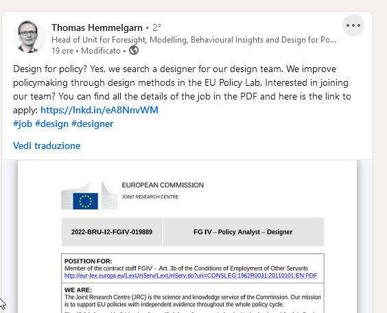 Design for policy is looking for designers.https://www.linke